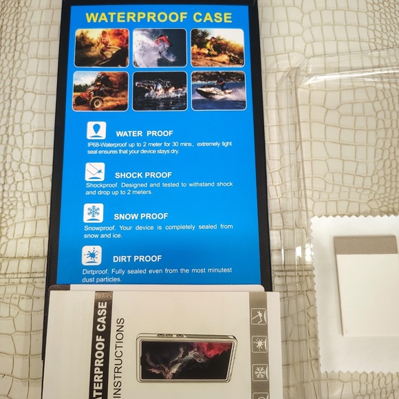 Waterproof 360  Samsung S25 Ultra Case w/Built-In Front/Back Clear Protectors - Picture 5 of 7